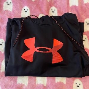 Men’s large under Armour, pink and black hoodie